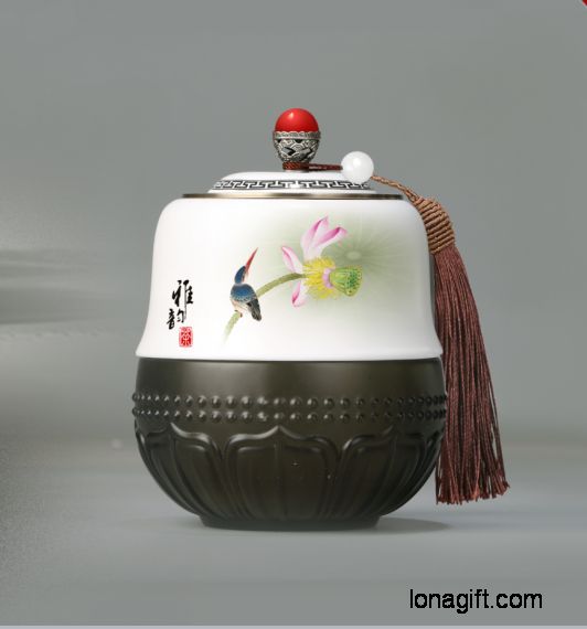 禪韻玉瓷琉璃茶葉罐