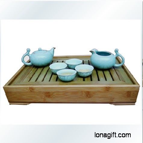 儲水式竹茶盤陶瓷套裝